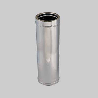 TUBO DOPPIA PARETE PER CANNE FUMARIE 80/130 x 500 mm