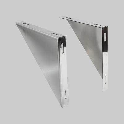 ANGOLARE DI SUPPORTO MURALE 400x400x40 mm - per tubo  150/200 mm