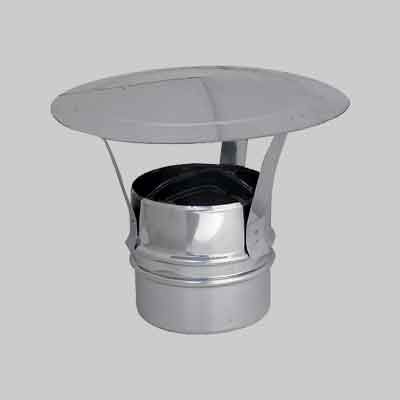 FUMAIOLO ZINCATO A CAPPELLO &#39;CINESE&#39; TONDO 80 mm