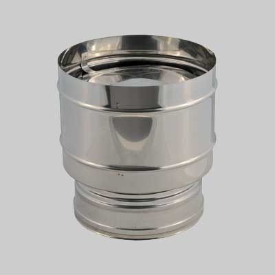 FUMAIOLO DOPPIA PARETE ANTIVENTO 80/130 mm