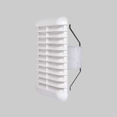 GRIGLIA DI AERAZIONE QUADRA UNIVERSALE 80&gt;125 mm - 166x166 mm