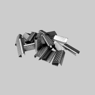 SIGILLI IN ACCIAIO PER REGGETTE IN PLASTICA 13x28 mm, Spess. 0,5 mm - Conf. 4000 pezzi