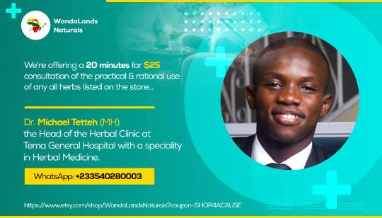 20 minute Herbal Consultation w/Dr.Tetteh for Fifty Dollars 20 minute Herbal Consultation w/Dr.Tetteh for Fifty Dollars