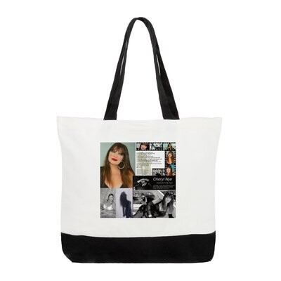 Two Tone (black &amp; white) Deluxe Classic Cotton Tote Bag (only 5 left /not guaranteed in stock.