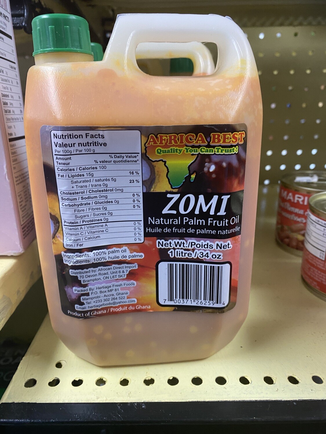 Zomi Palm Fruit Oil