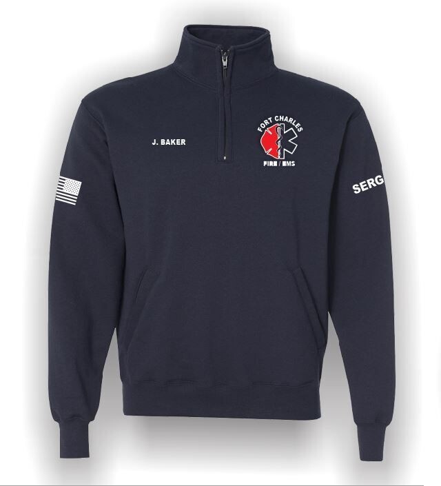 "Hybrid" Fire/EMS Quarter-Zip Pullover with Pockets