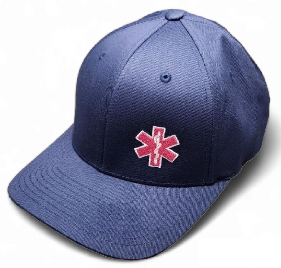 Embroidered EMS Hat (Pink & White)