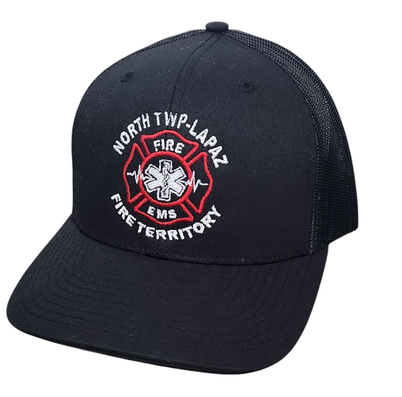 (Embroidered) Black/Black Hat - 6 Panel