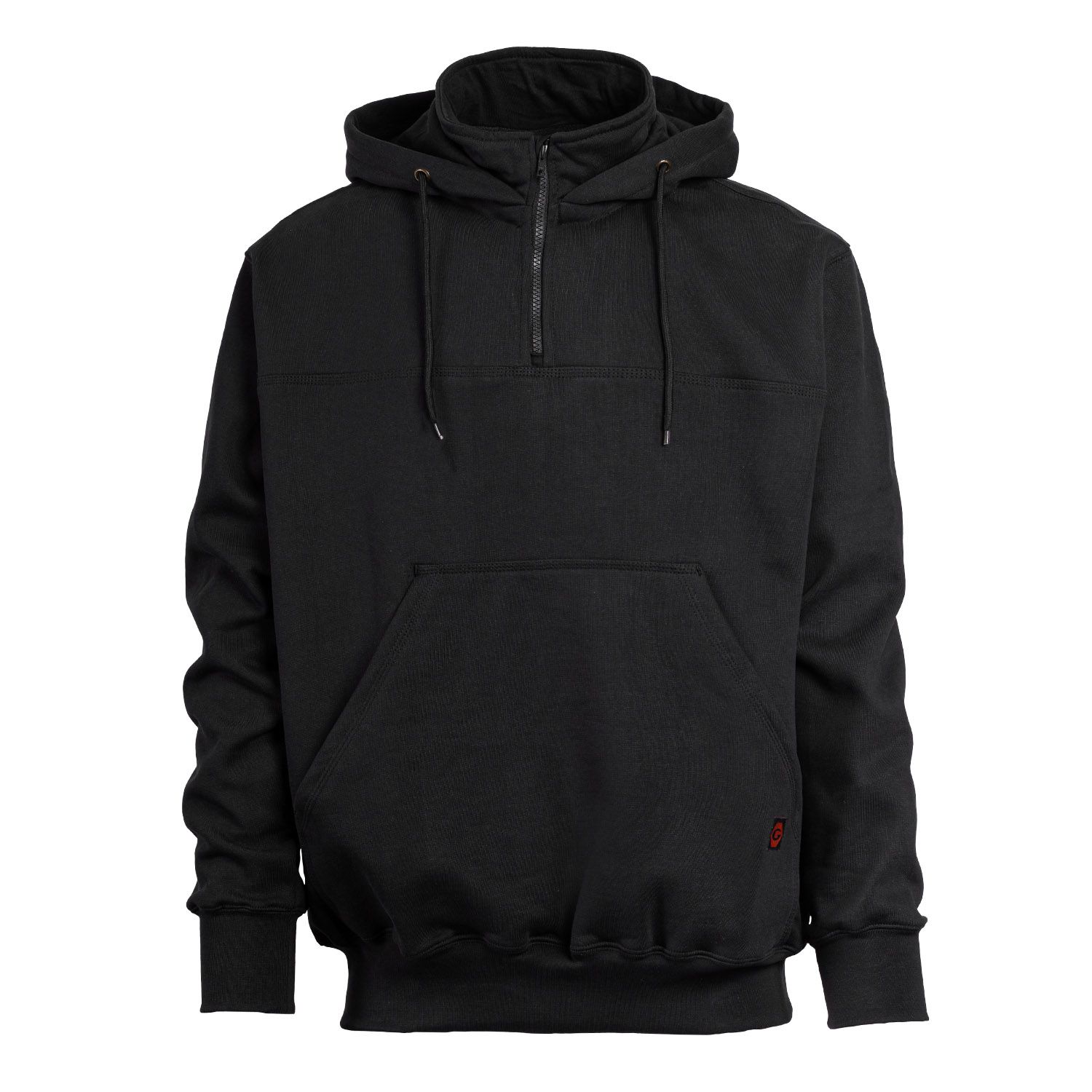 Quarter Zip Hooded Job Shirt (Navy or Black)
