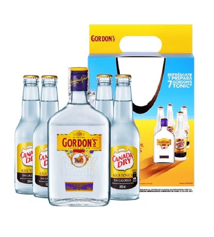 GINEBRA GORDON&#39;S 350ML + TONICAS