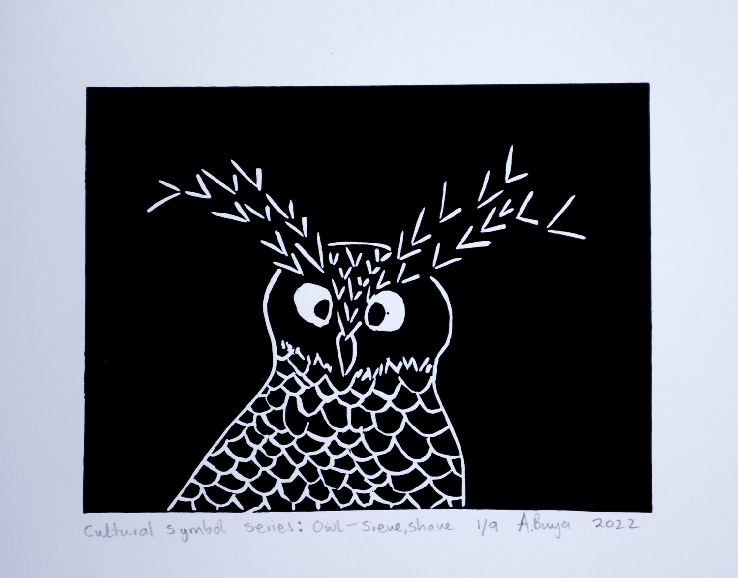 CULTURAL SYMBOL SERIES ;Owl-sieve,shave 3/9