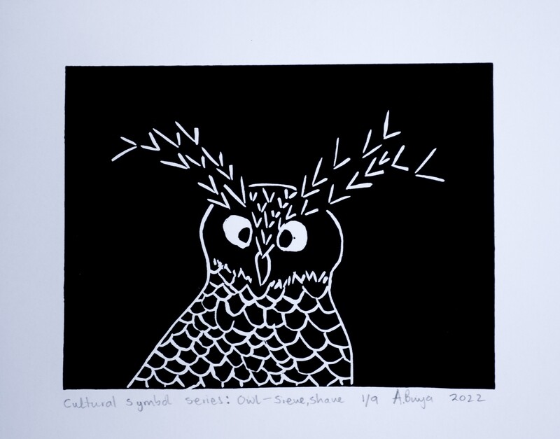 CULTURAL SYMBOL SERIES ;Owl-sieve,shave 3/9