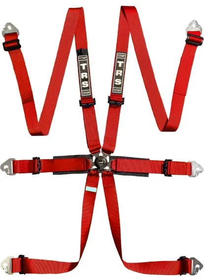 TRS Magnum 6-Point Saloon Harness MX547-001 (Red) FIA