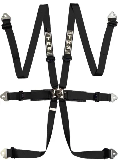TRS Magnum 6-Point Single Seater Harness HANS (Black) FIA