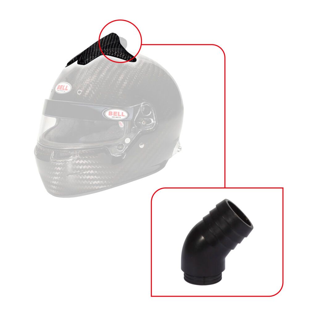 Bell FORCED AIR 8 HOLE TOP/45 DEGREE (V05) KIT – CARBON FIBER BELL HEMET