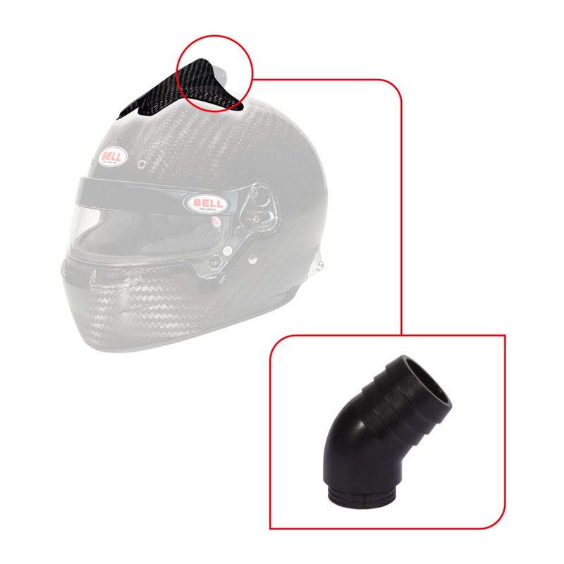 Bell FORCED AIR 8 HOLE TOP/45 DEGREE (V05) KIT – CARBON FIBER BELL HEMET