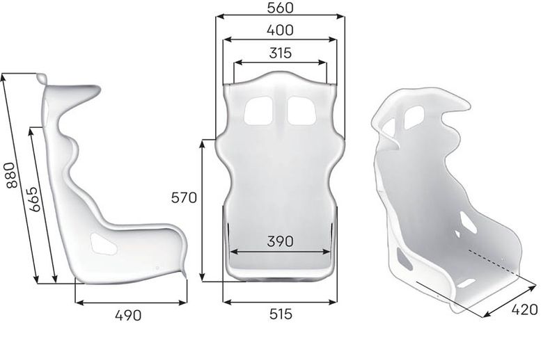OMP Racing Seat - HTE 400 Competition - Fibre