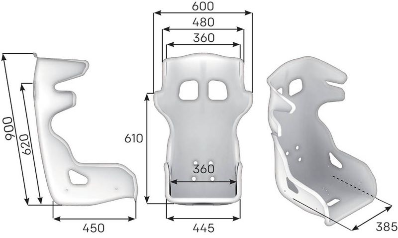 RACING SEAT HTE EVO FIA 8855-1999