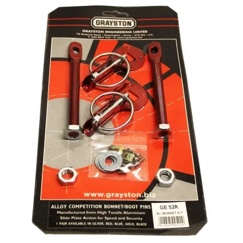 Bonnet Pin Kit (Red) Aluminium GE52R