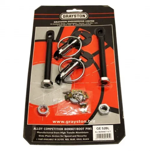 Bonnet Pin Kit (Black) Aluminium GE52BL