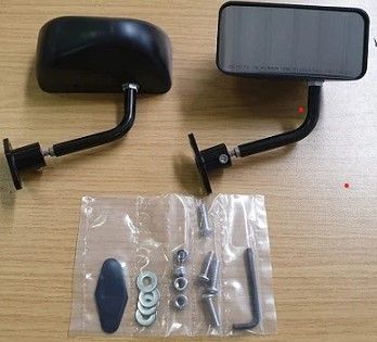 Maxi Race Mirror - Black Fibre