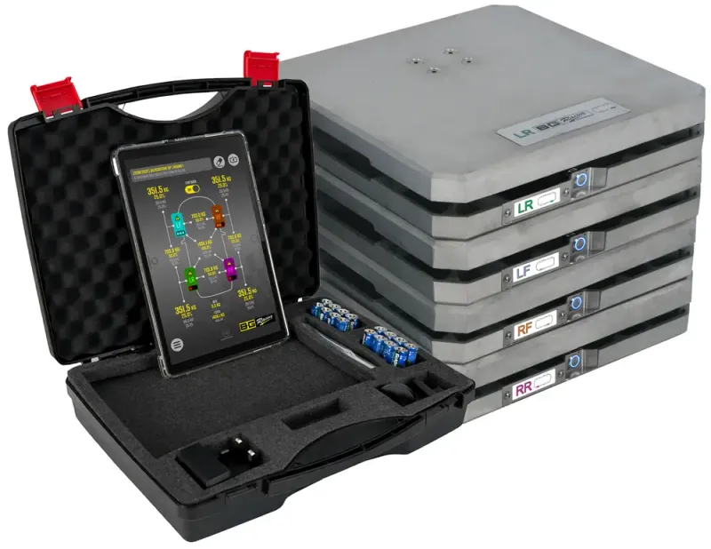 B-G Racing 3" Wireless Race Scales (Set of 4) Inc. 10" Tablet