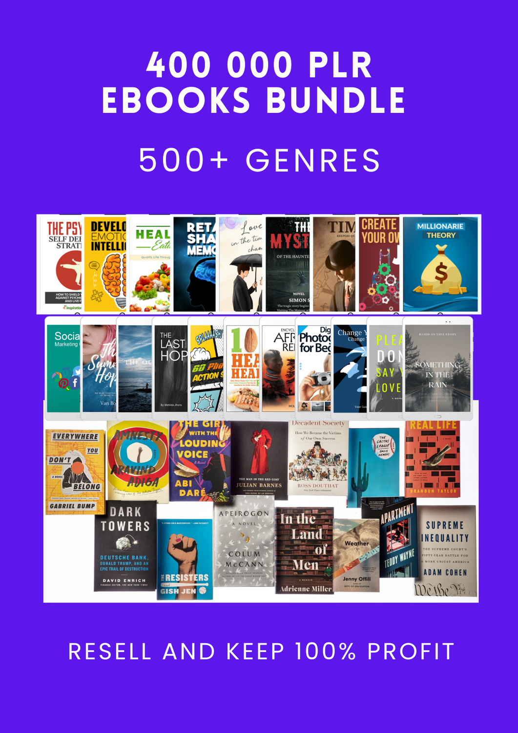 400 000 PLR Editable EBOOKS BUNDLE You can resell.
