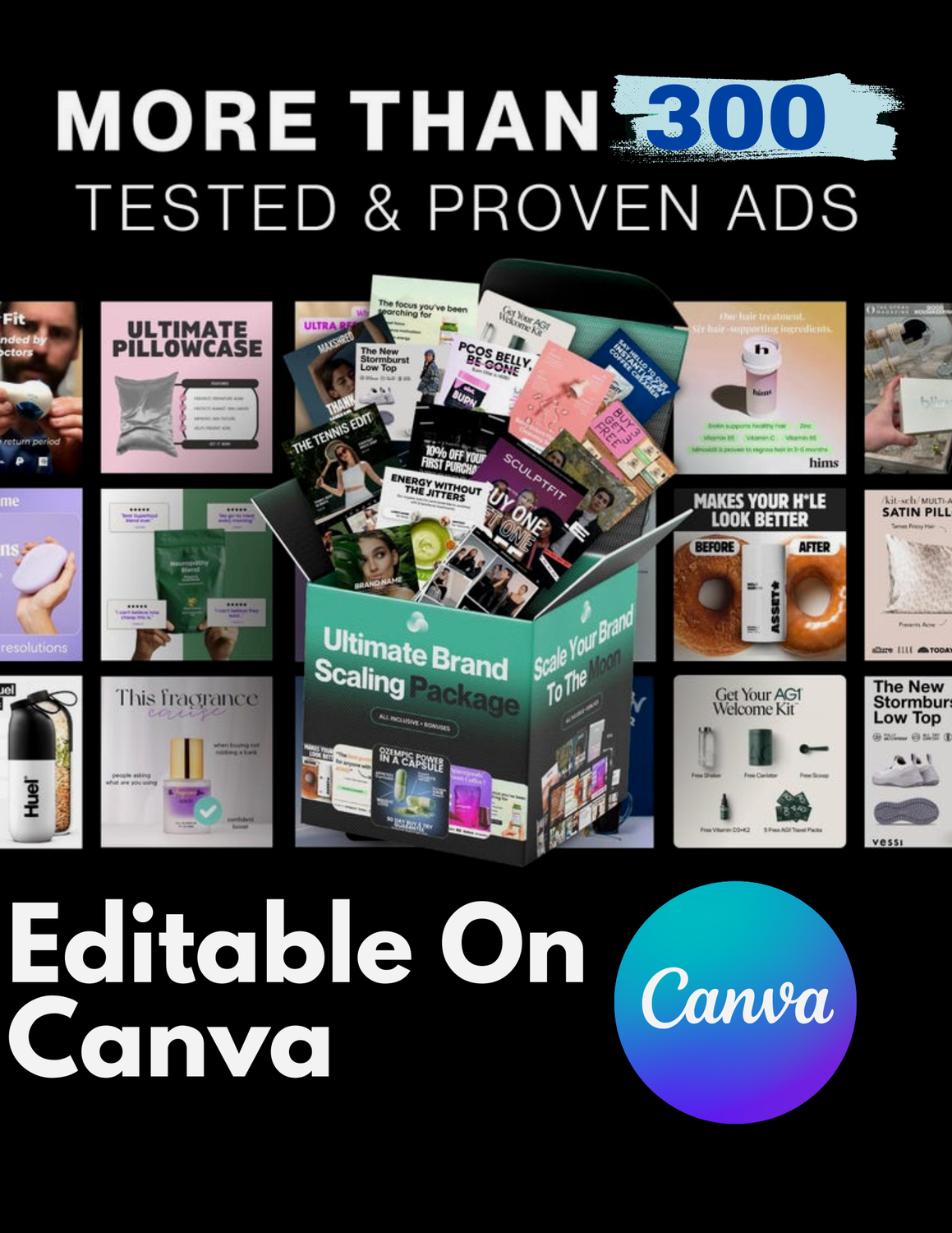 300 Static Ads Canva Templates