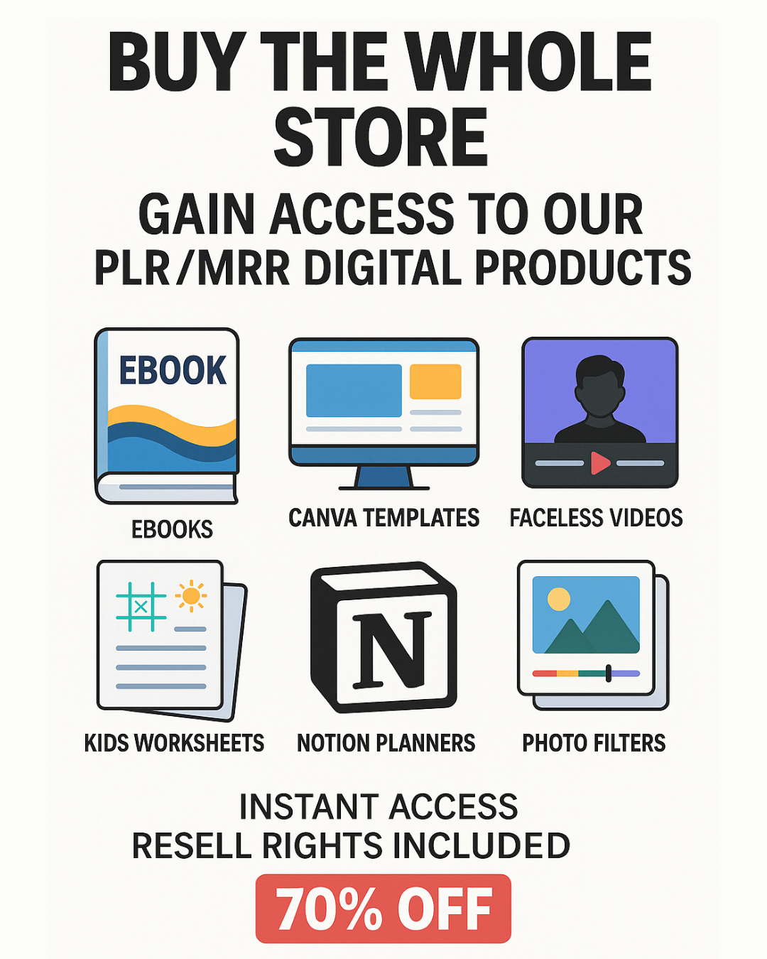 Purchase Our Entire Store With PLR &amp; MRR Rights