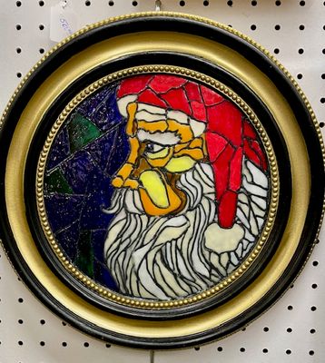 Santa #1 Glass Painting