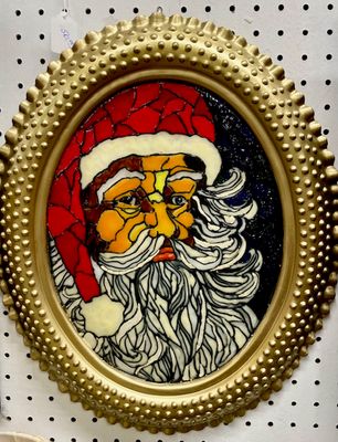 Santa #2 Glass Painting