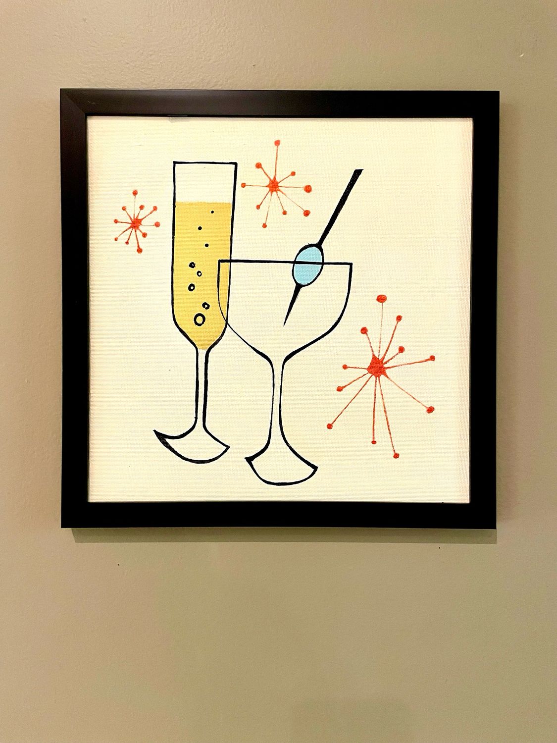 Retro Barware Painting, Design#3
