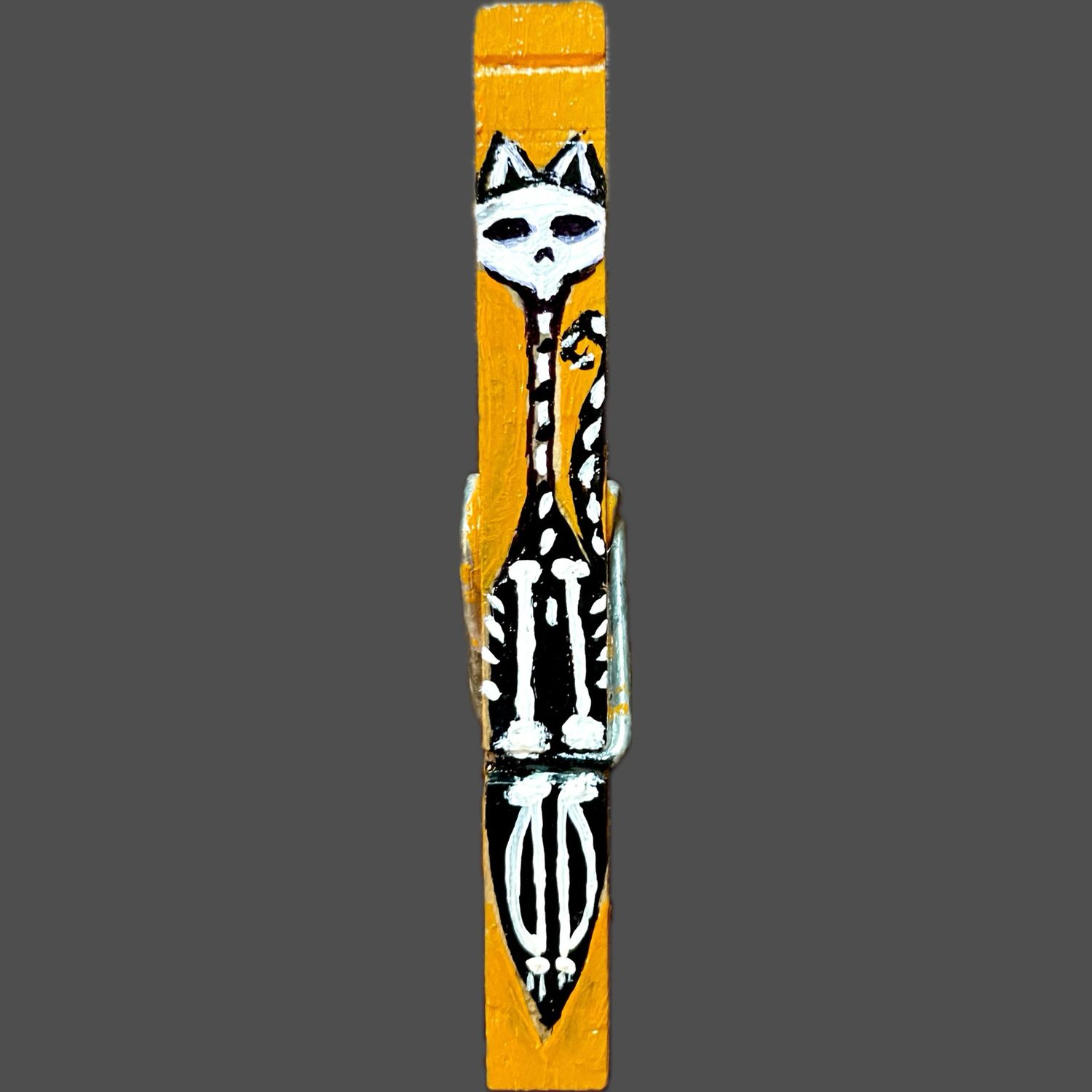 Clothespin Clip, Retro Halloween Cat