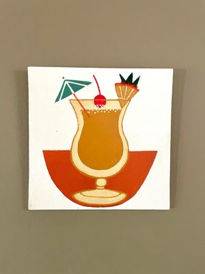Tiki Drink Canvas Painting, #1