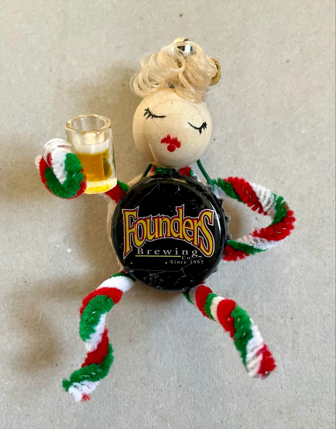 Beer Cap Elf Ornament ORNELF8