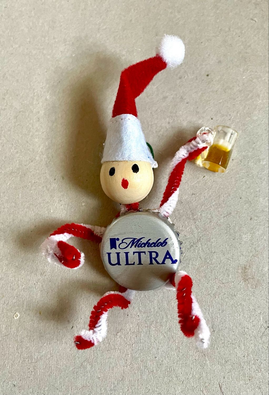 Beer Cap Elf Ornament ORNELF10