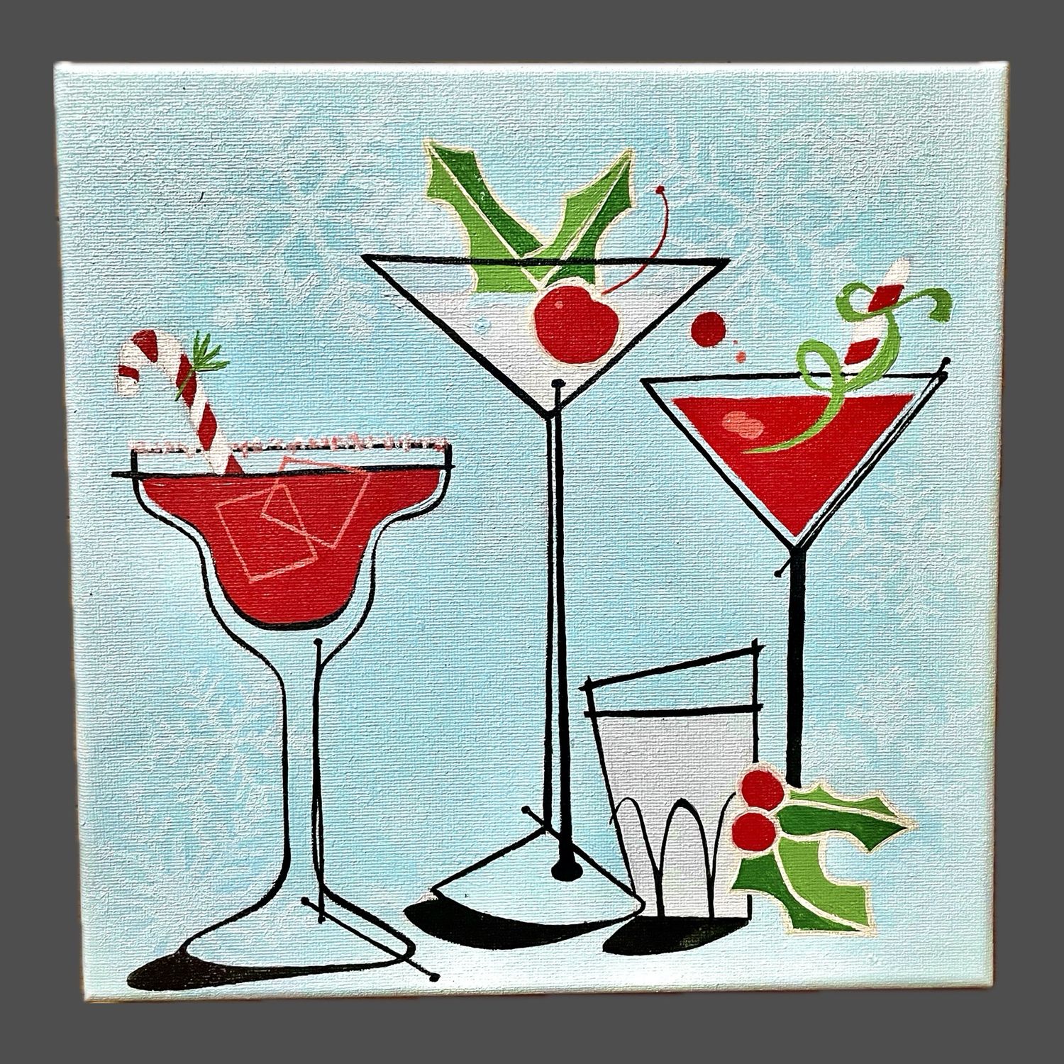 Holiday Martini Painting #HM2 Holiday Martini Painting #HM2