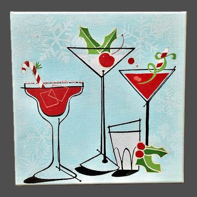 Holiday Martini Painting #HM2 Holiday Martini Painting #HM2