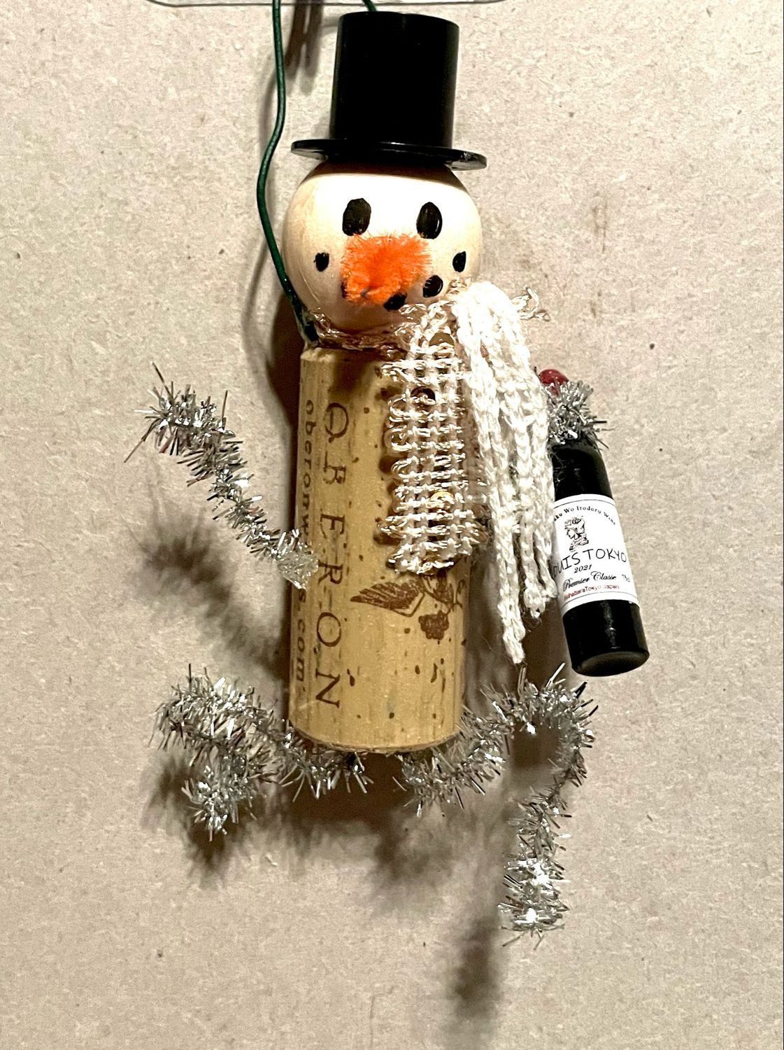 Wine Cork Snowman Ornaments #ORNSNO1 (OBERON) Wine Cork Snowman Ornaments #ORNSNO1 (OBERON)