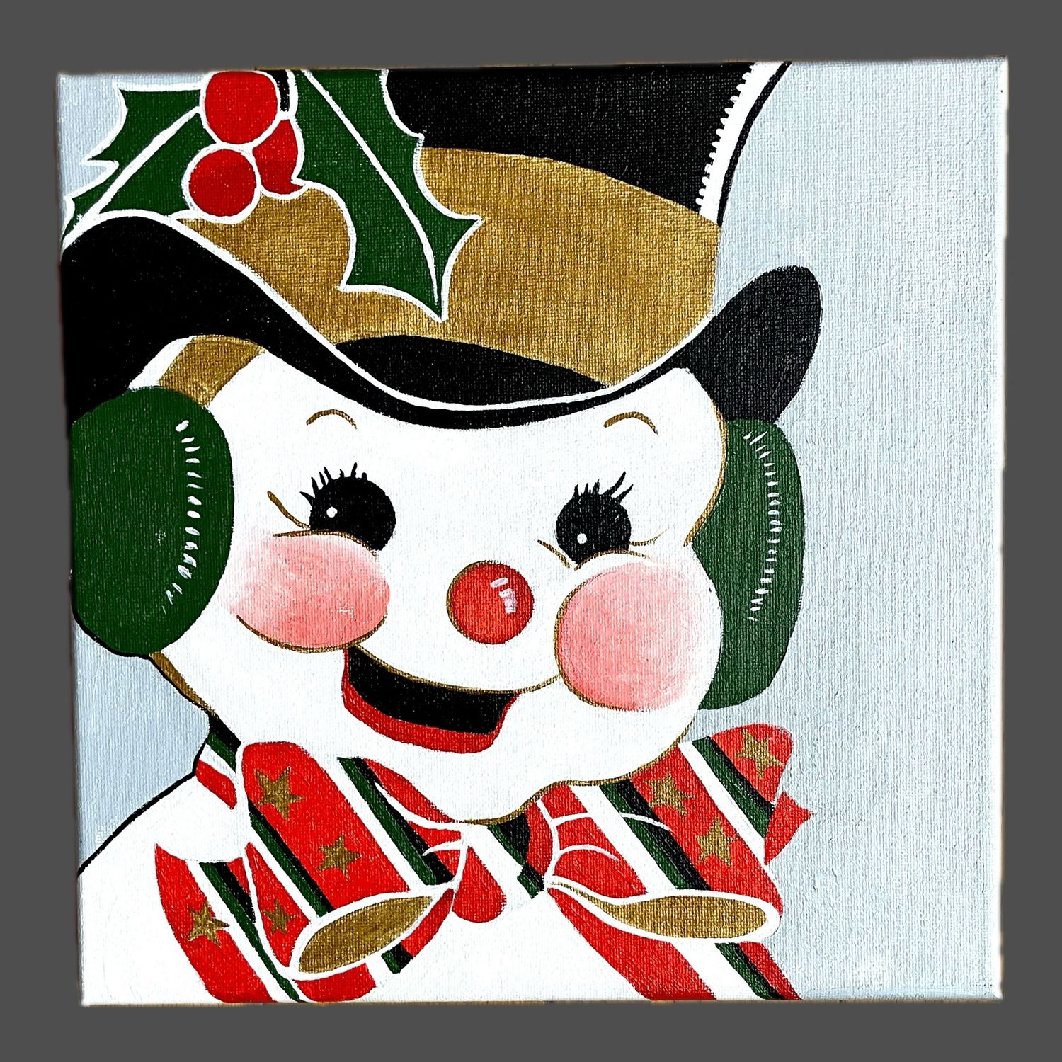 Vintage Snowman Painting #SNOMAN Vintage Snowman Painting #SNOMAN