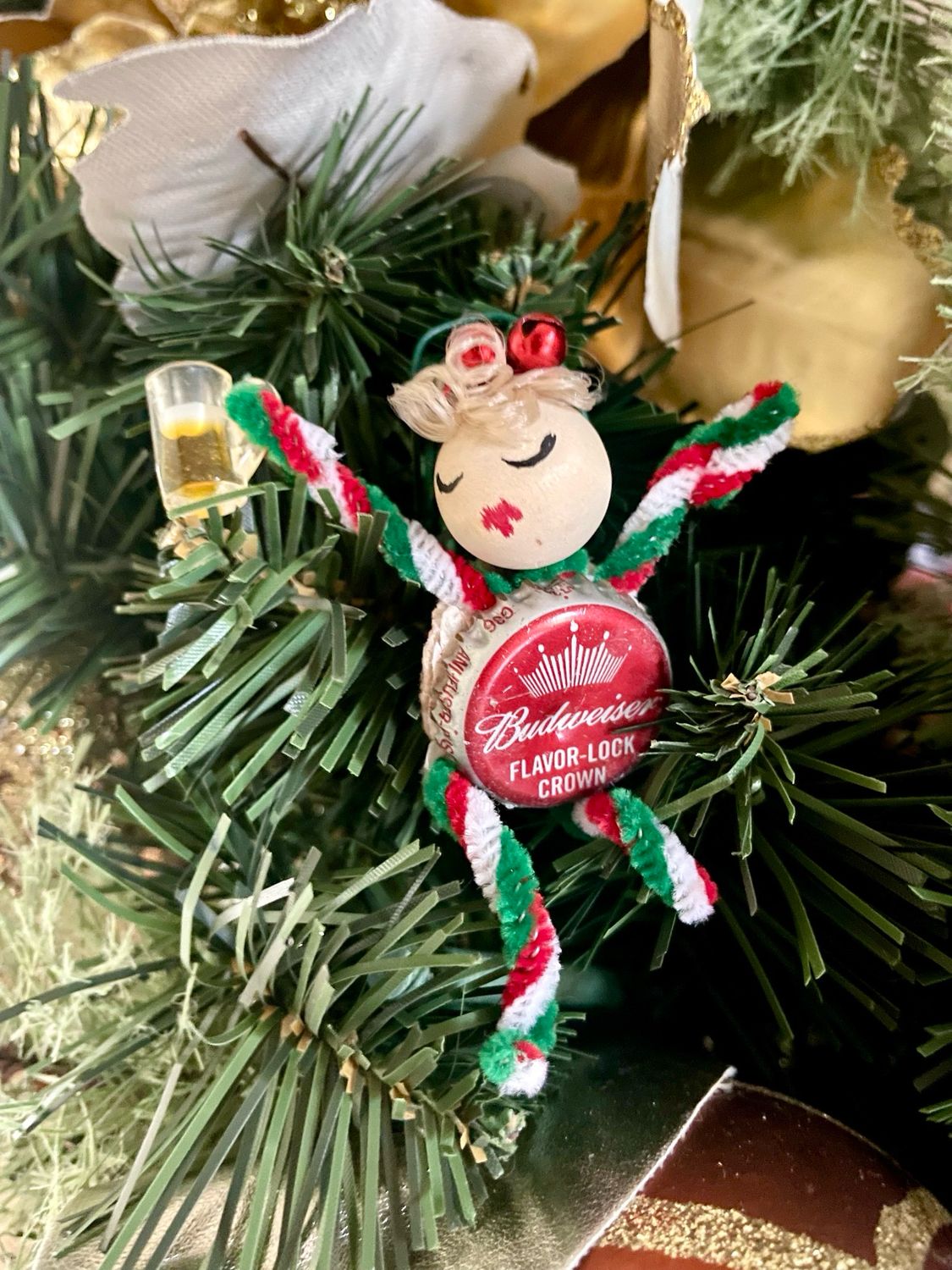 Beer Cap Elf Ornament ORNELF7