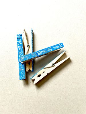 Clothespin Clips, Amazing Work (Bag Of 4)