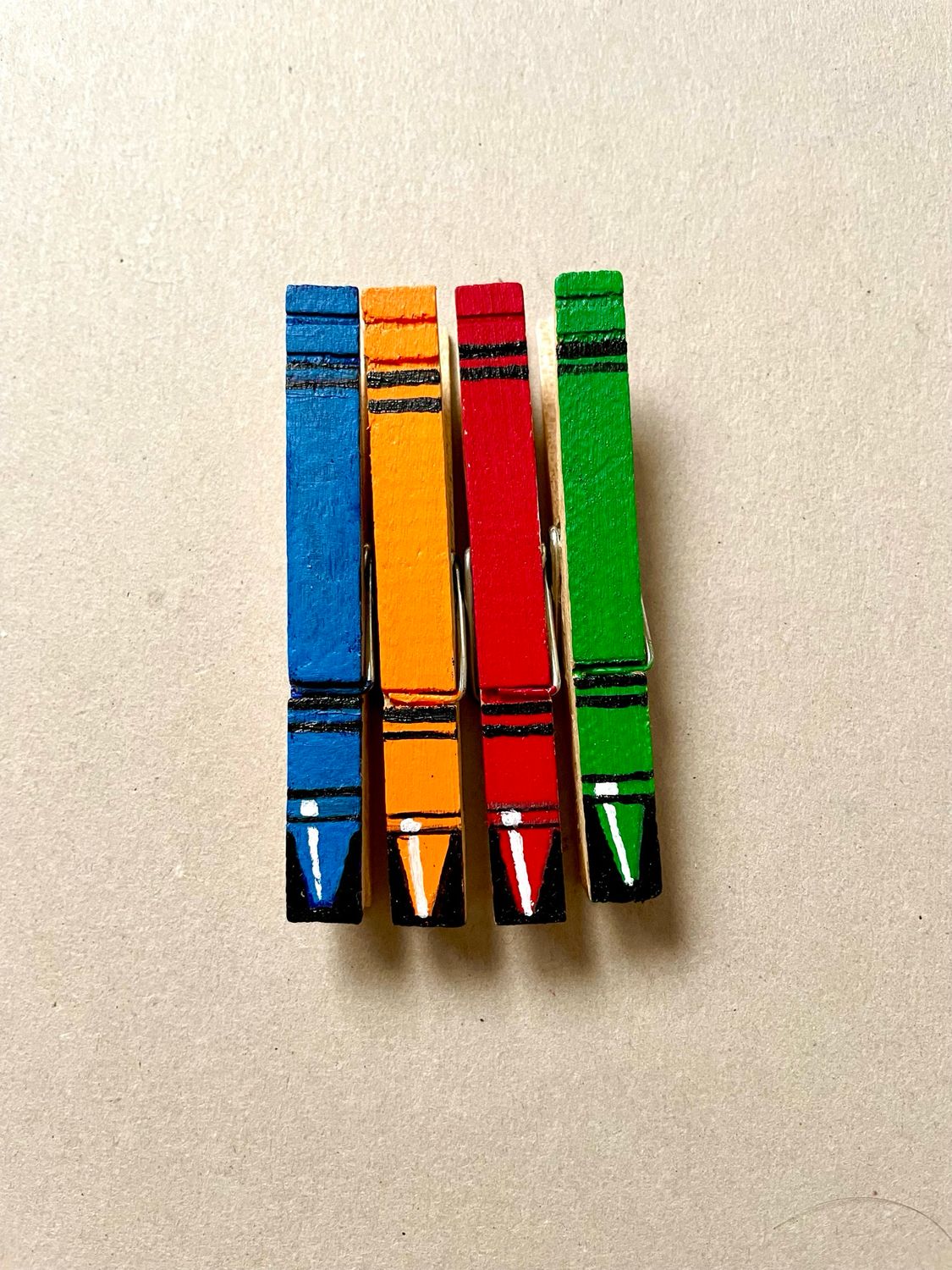 Clothespin Clips, Crayons