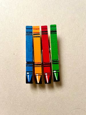 Clothespin Clips, Crayons