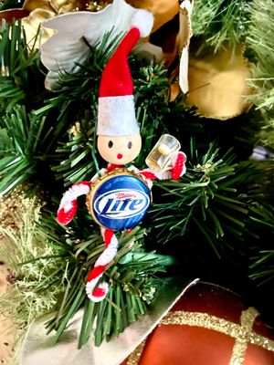 Beer Cap Elf Ornament #ORNSAN4 Beer Cap Elf Ornament #ORNSAN4