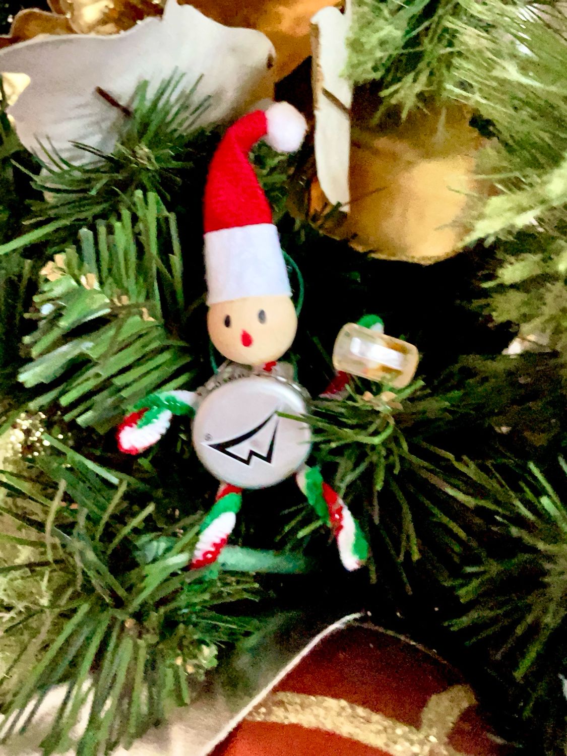 Beer Cap Elf Ornament