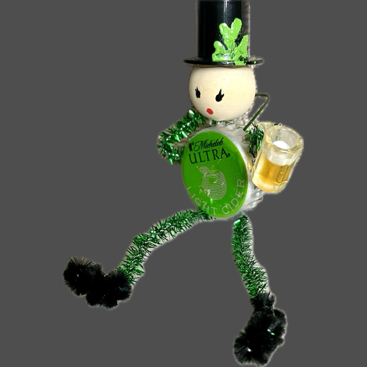 Beer Cap Leprechaun Ornament #ORNLEP5