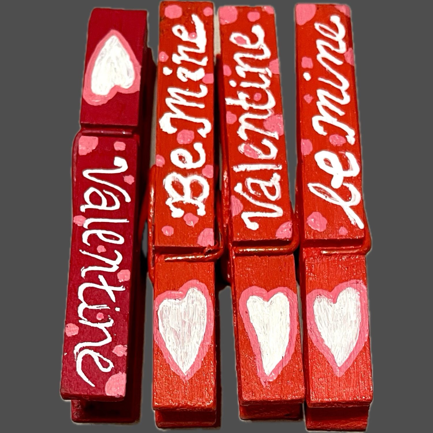 Clothespin Clips, Be Mine (Bag Of 4)