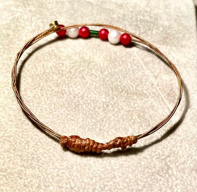 Guitar String Christmas Bangle #GSXB1 Guitar String Christmas Bangle #GSXB1