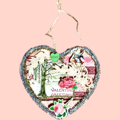 Wood Valentine Ornament, ORNHRT8 Wood Valentine Ornament, ORNHRT8